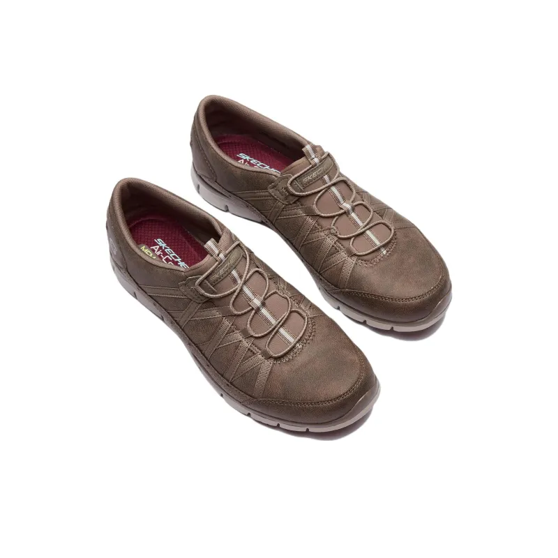 Skechers Gratis -Fine Taste Cushioned Anti-Slip And Wear-Resistant Lightweight Low-Top Casual Shoes Women's Coffee-3