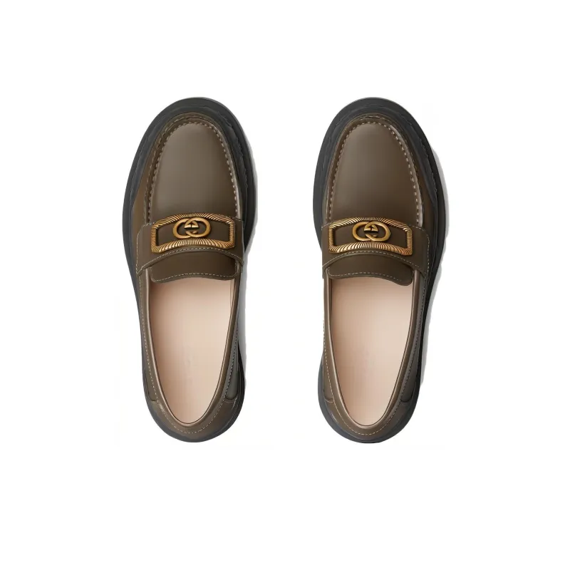 GUCCI Loafers Women's Brown-3