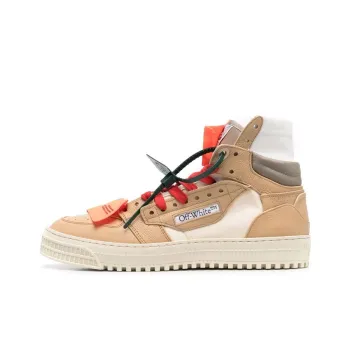 OFF WHITE 3.0 Off Court High Top Sneakers Latte Beige