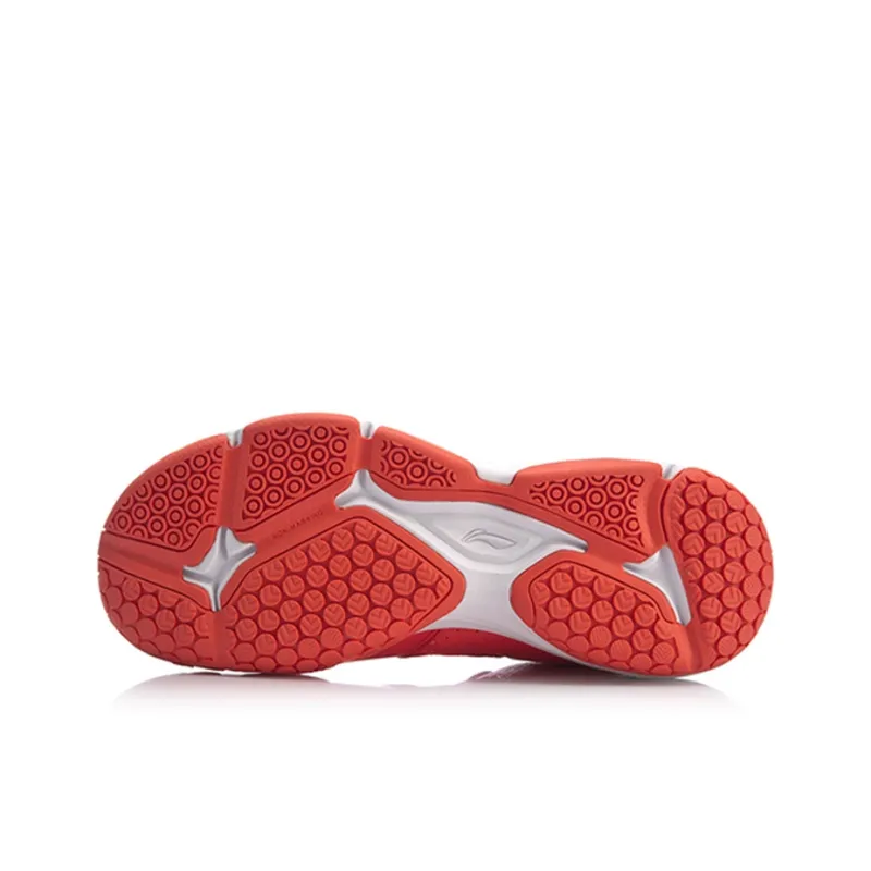 LiNing Dovega Anti Slip Wear Resistant Low Top Running Shoes Unisex Red White-4