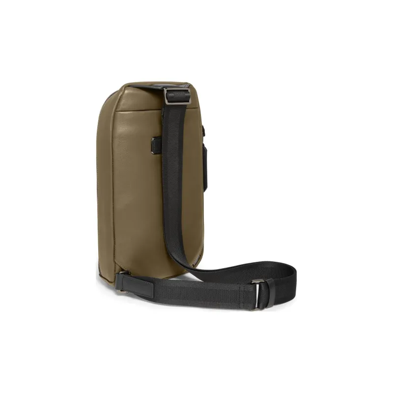 TUMI Leather Sling Bag Men's Olive Green-2