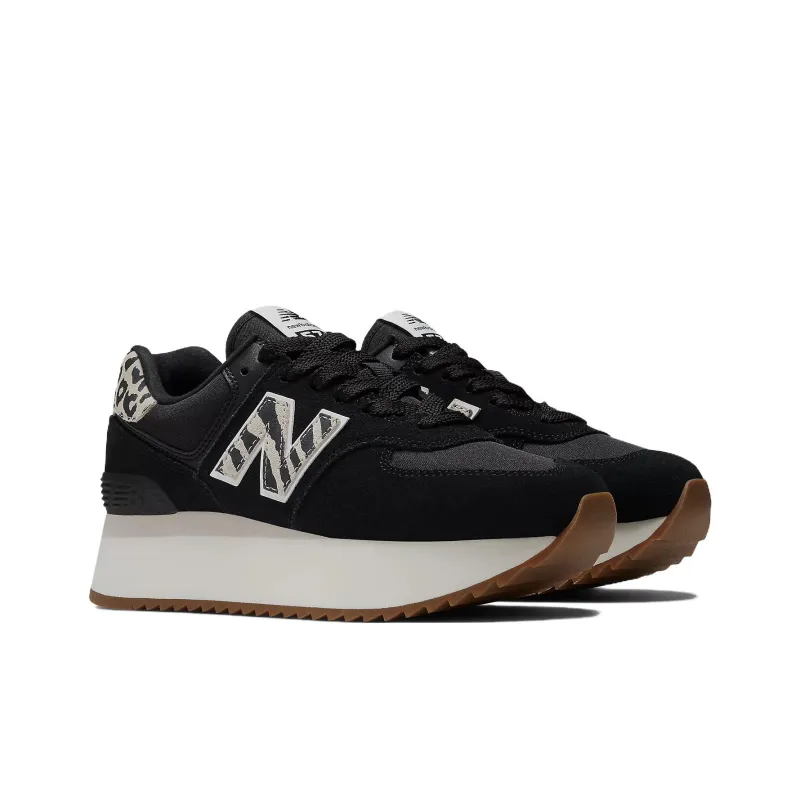 New Balance 574 Plus Black Animal Print Women's-2