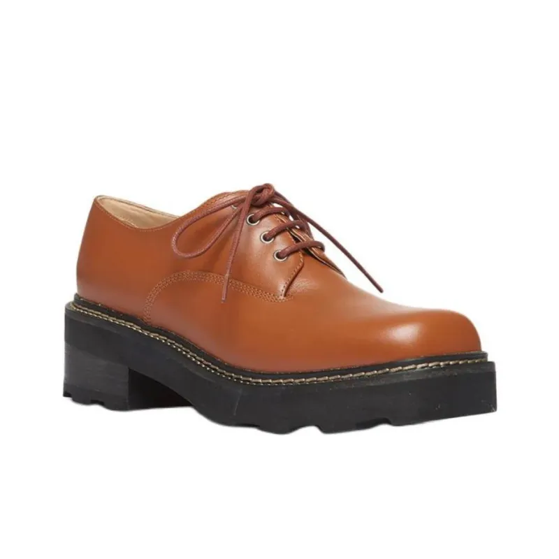 GABRIELA HEARST Tera Brogue Casual Single Shoes Women's Brown-2