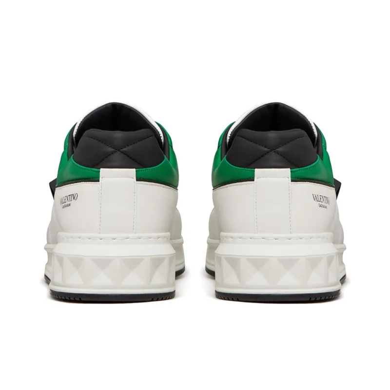 Valentino One Stud Low 'White Green'-4