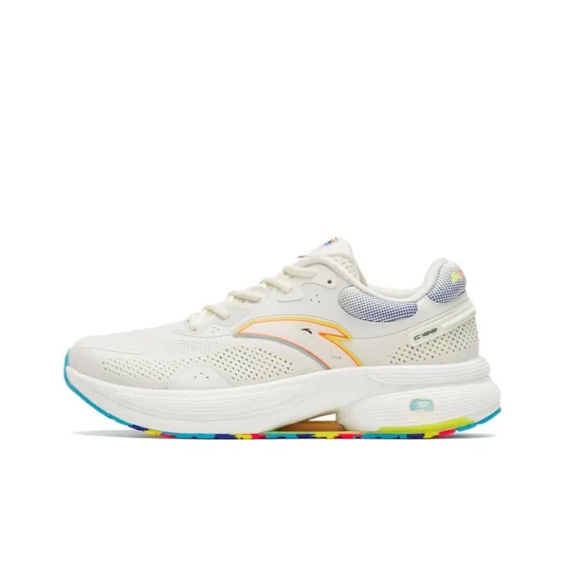 ANTA Running Collection Running Shoes Men Low Top White/Yellow/Sky Blue-0