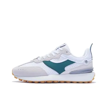 LiNing Fangyuan Classic Anti Slip Wear Resistant Low Top Sports Casual Shoes Women's White Gray Green