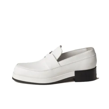 HERMES Gatsby Loafers Women's White