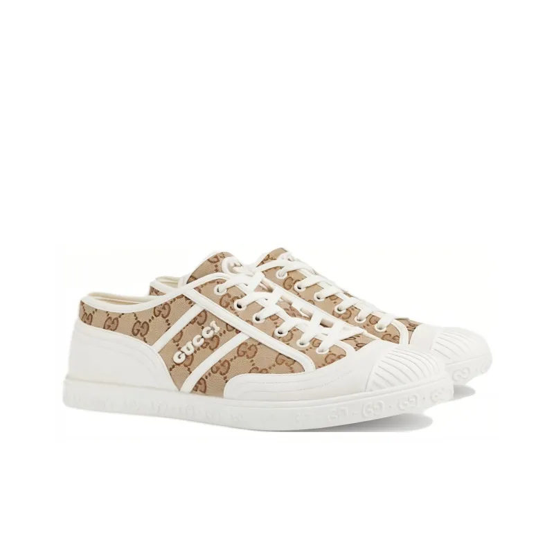 GUCCI Gg Canvas Trainer 'Beige Ebony'-2