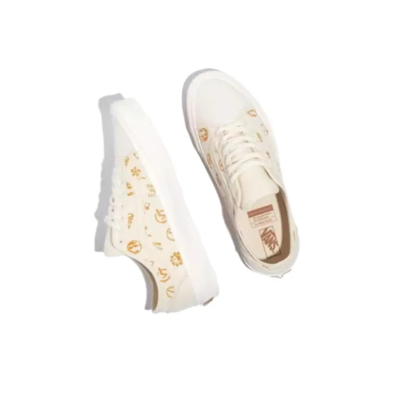 Vans Old SkoolOld Skool Anti-Slip And Wear-Resistant Lightweight Low-Top Skateboard Shoes Unisex Beige-3