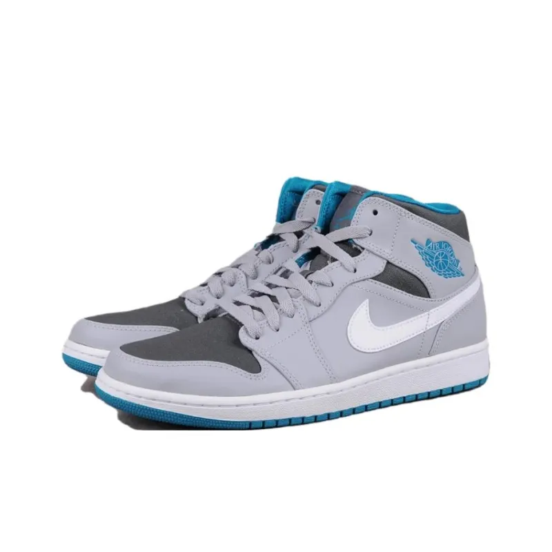 JORDAN 1 Mid Wolf Grey Tropical Teal-1