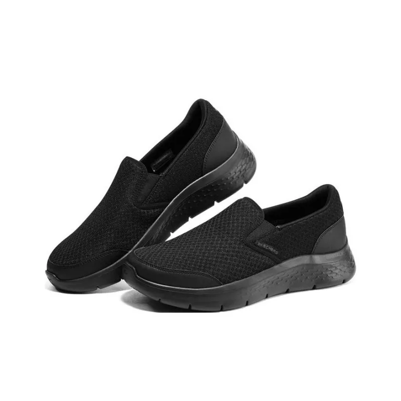 Skechers Go Walk Fle Anti Slip Wear Resistant Low Top Casual Shoes Men's Black-1