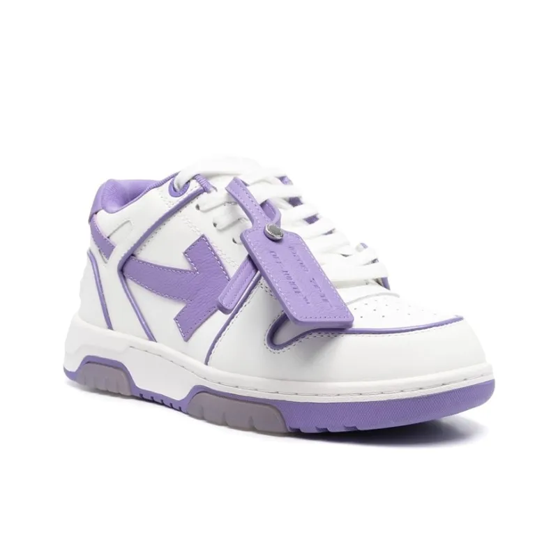 OFF WHITE Out Of Office Ooo Low Tops Outlined White Lilac Purple Women's-1