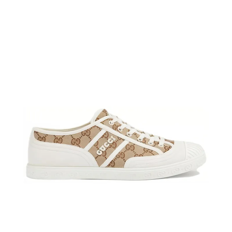 GUCCI Gg Canvas Trainer 'Beige Ebony'-1