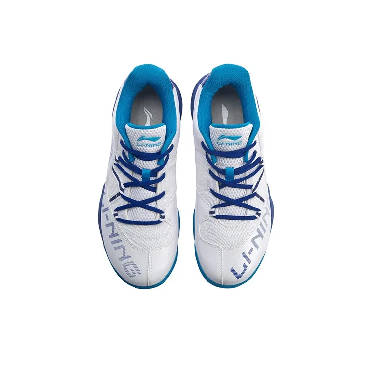 LiNing Dovega Wear Resistant Slip Resistant Lightweight Low Top Running Shoes Unisex White Blue-3
