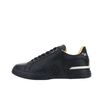 PHILIPP PLEIN Hexagon Low Top Skateboard Shoes Men's Black