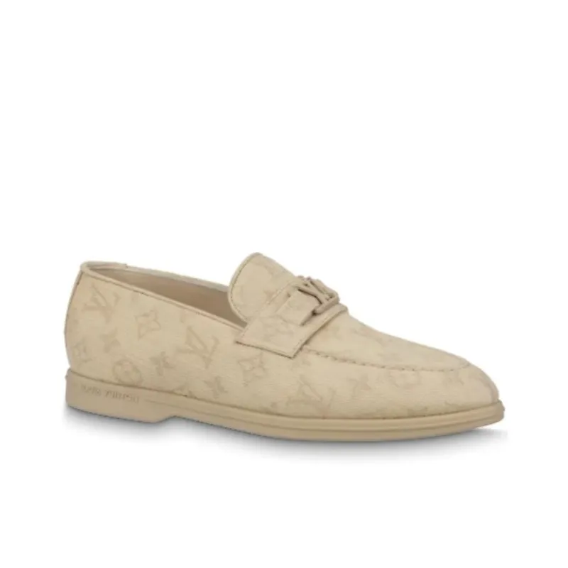 LOUIS VUITTON Estate Loafers Shoes 'Beige Monogram'-1