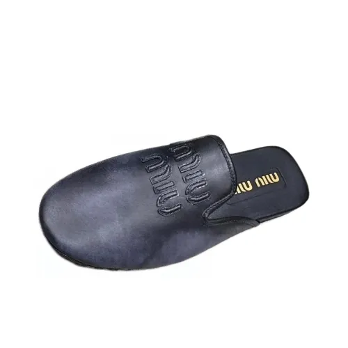 MIU MIU Wrap-toe Slippers Women's Black