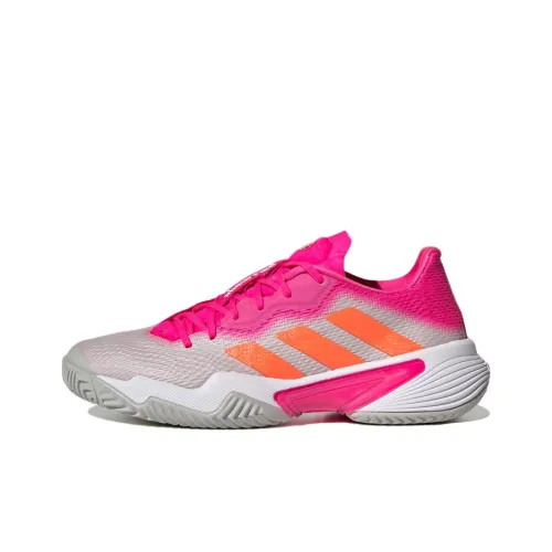 Adidas Barricade Tennis Shoes Women's Low-Top Gray/Pink/Orange