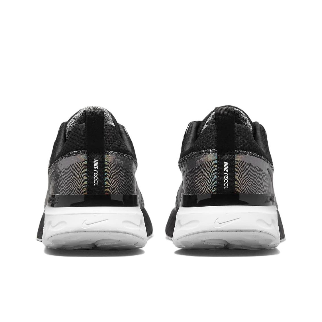 Nike Women's React Infinity Run Flyknit 3 Premium 'Black Zebra Iridescent'  - POIZON