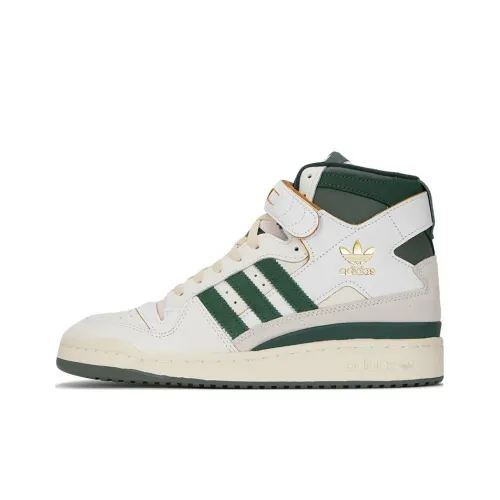 Adidas Originals FORUM Skateboard Shoes Unisex High-Top White/Green