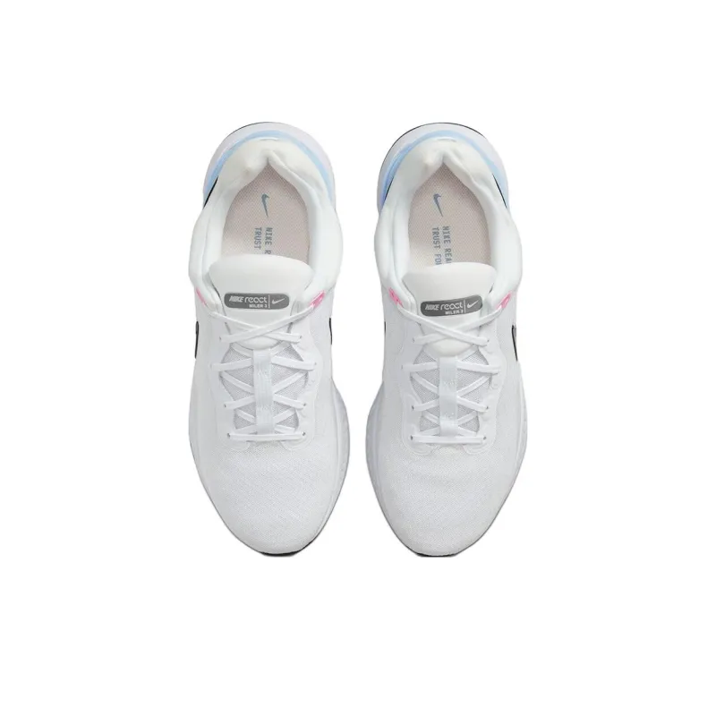 Nike React Miler 3 Road Running Shoes 'White Bright Crimson Obsidian'-3