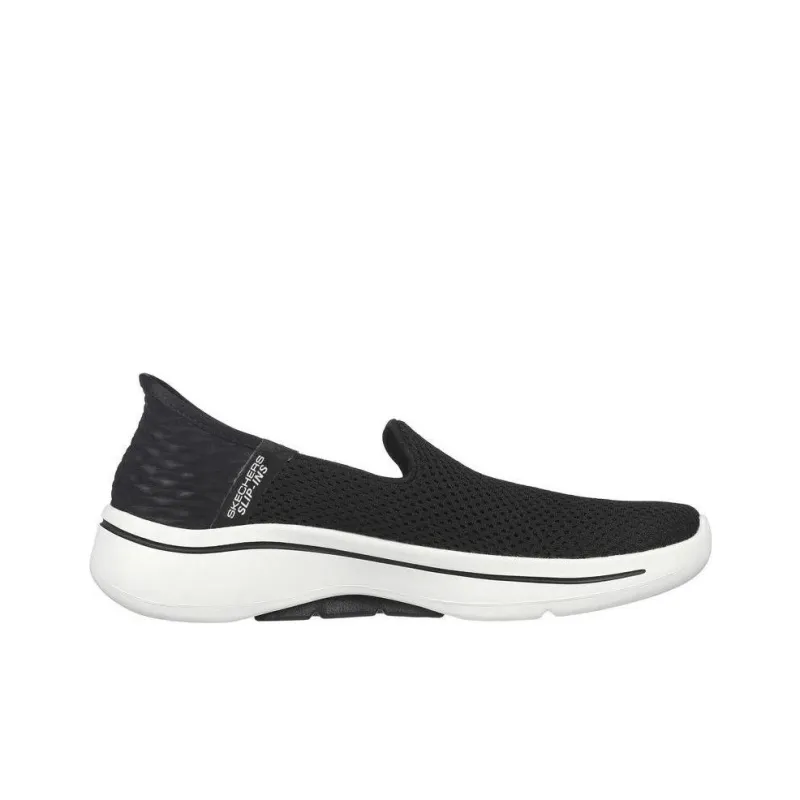 Skechers Go Walk Arch Fit Hands Free Slip-Ins Durable Breathable Low-Top Casual Shoes Women's Black-1