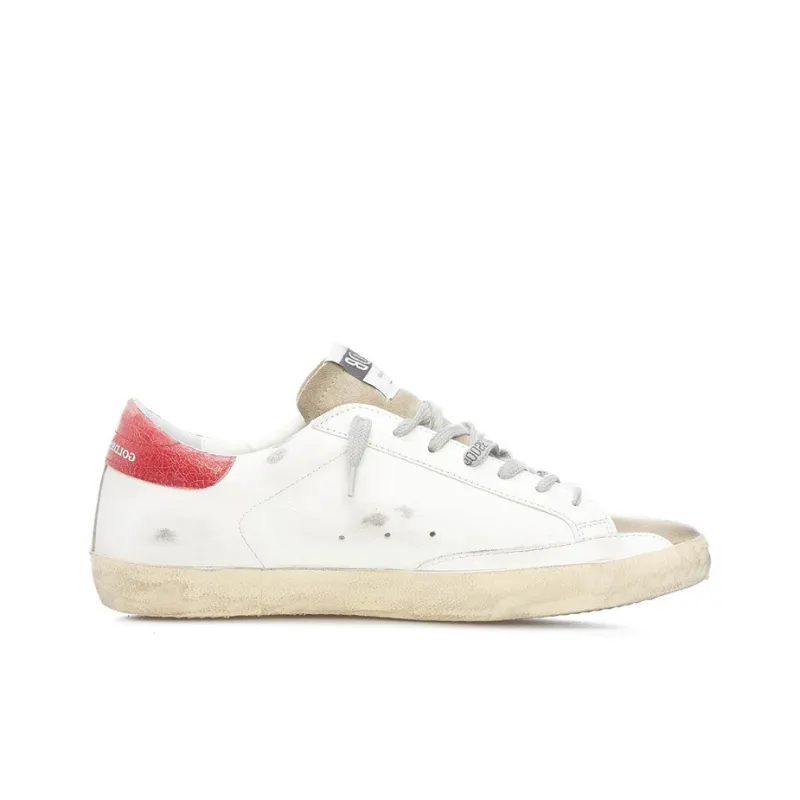 Golden Goose Super Star Stylish Skateboarding Shoes Men's White Vintage Version-1