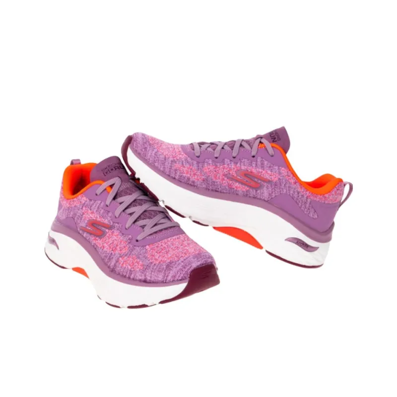 Skechers Max Cushioning Arch Fit Durable Breathable Low-Top Running Shoes Women's Pink Purple-3