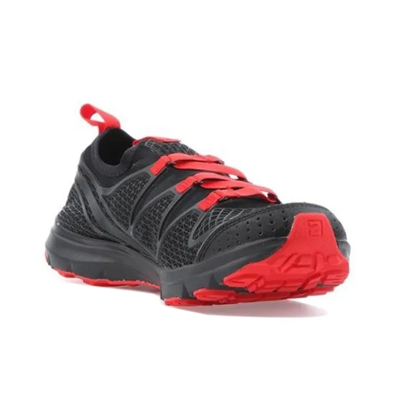 SALOMON Crossamphibian Hiking / Trekking Shoes Men Low-Top Black/Red-2