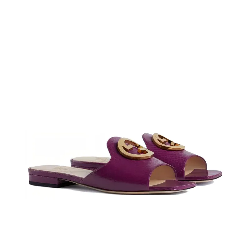 GUCCI Slide Slippers Women's Purple-1