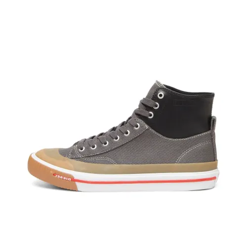 DIESEL S-Athos Skateboard Shoes Men High-Top Brown