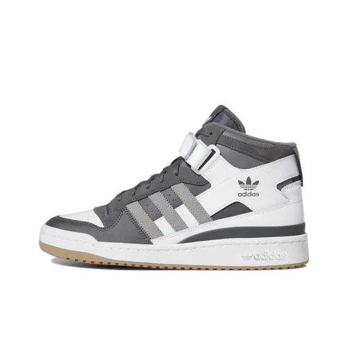 Adidas Originals FORUM Skateboard Shoes Men Mid-Top White/Gray