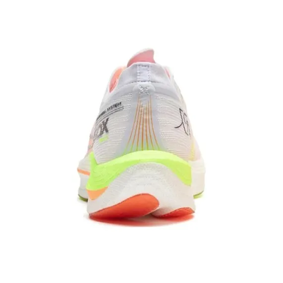 XTEP Racing 160X 5.0 Cushioning Wear Resistant Low Top Running Shoes Men's White Green Orange-4