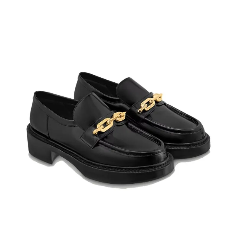 LOUIS VUITTON LV Academy Loafers Women's Black-2