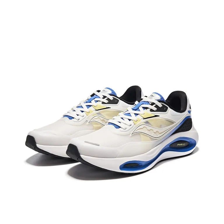 Saucony Phoenix Inferno 3 Anti Slip Wear Resistant Low Top Running Shoes Men's White Blue-2