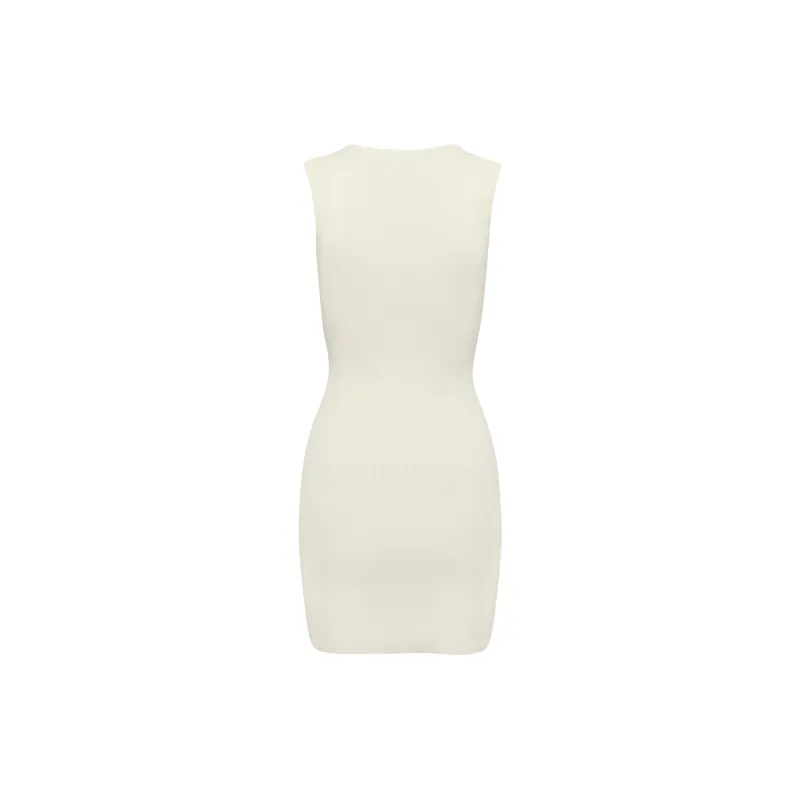 ARITZIA Babaton Mendieta Sculpt Knit Dress Sleeveless Dress Women's Matte Pearl/Matte Pearl-1