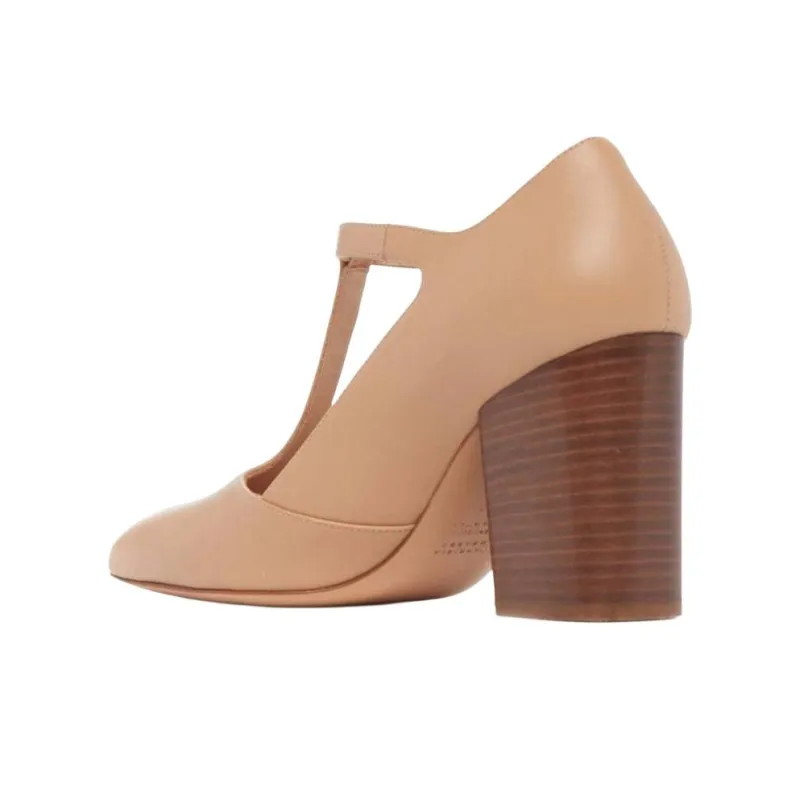 GABRIELA HEARST Triana Chunky Heel High Heels 7.5cm Women's Light Brown-3