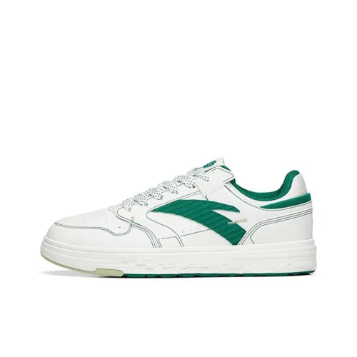 ANTA Street Naughty Skateboard Shoes Men Low-Top White/Green