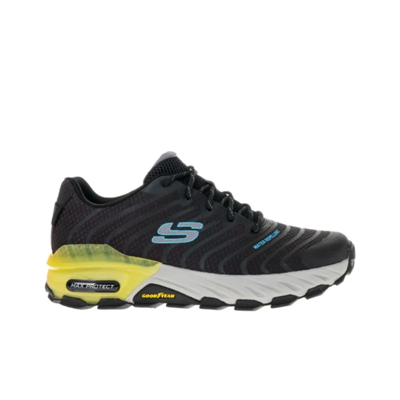 Skechers Max Protect Cushioning Wear-Resistant Low-Top Sports Casual Shoes Black Gray-1