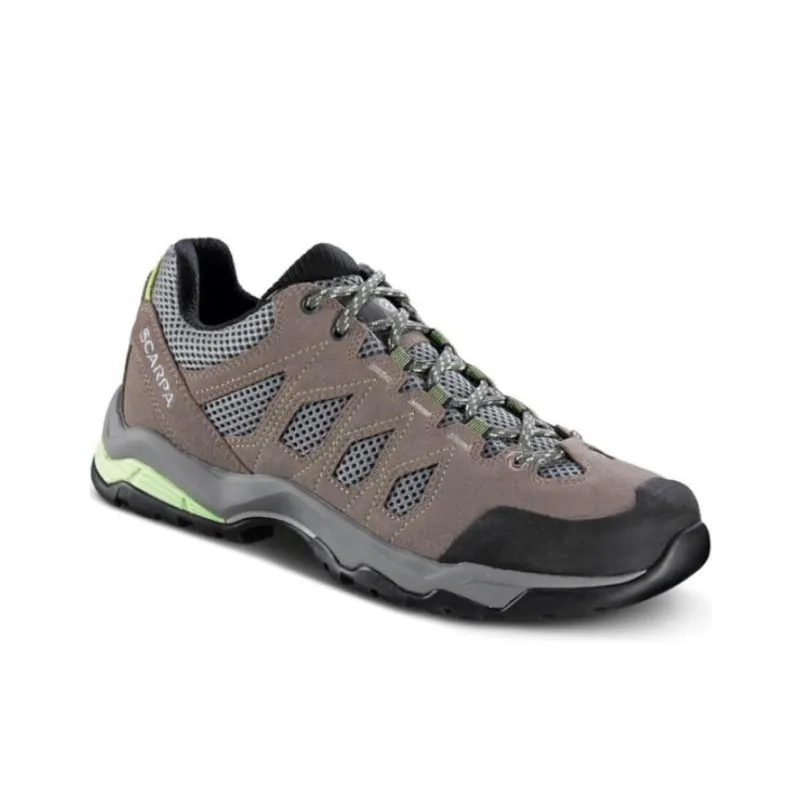 SCARPA Moraine Air Cushioning Wear-Resistant Low-Top Trekking Shoes Women's Gray Green-1