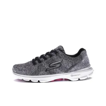 Skechers Go Walk 3 Cushioning Anti-Slip And Wear-Resistant Low-Top Casual Shoes Women's Black White