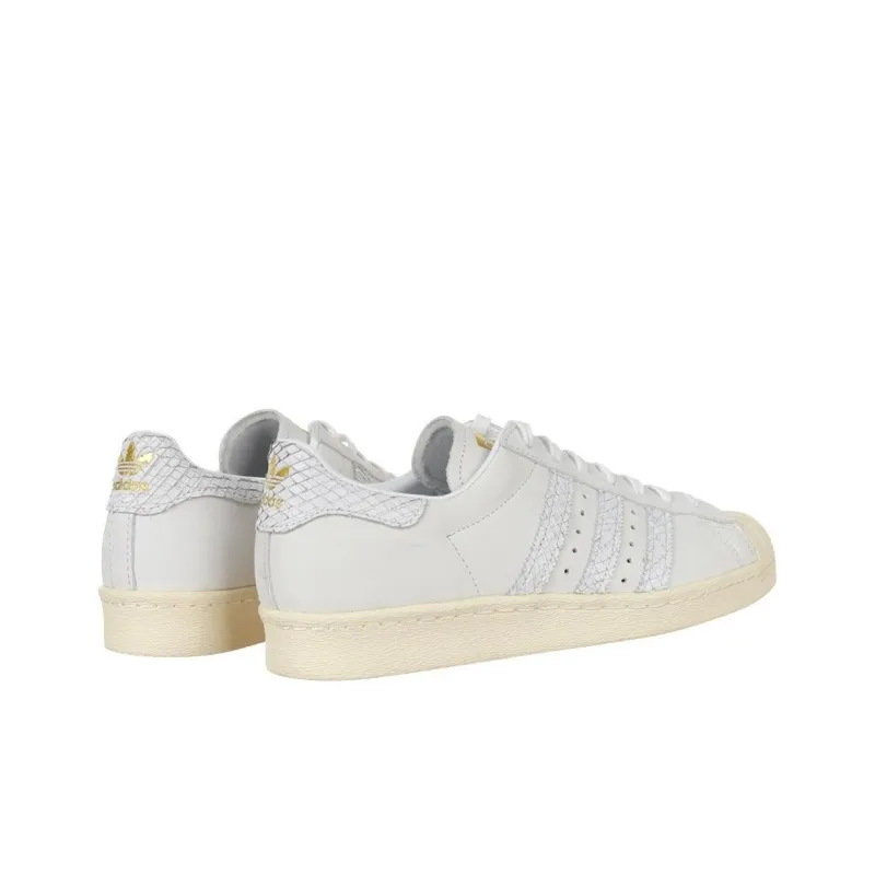 Adidas Originals Superstar 80s 80s Anti-Slip Wear-Resistant Low-Top Skateboard Shoes Unisex Ecru-3