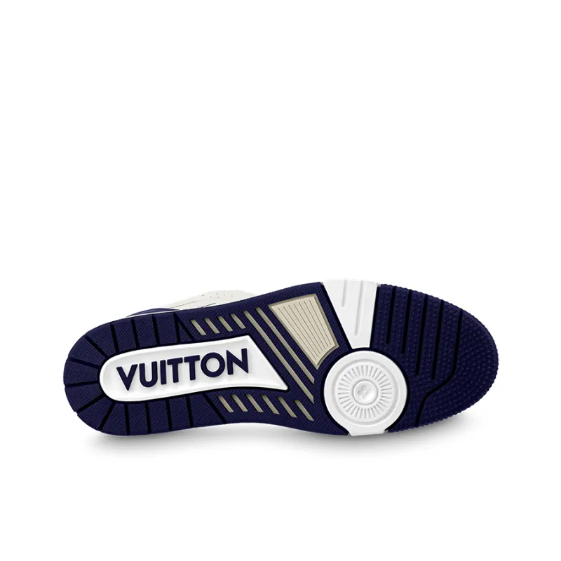 LOUIS VUITTON Lv Trainer Sneakers 'White Navy'-4