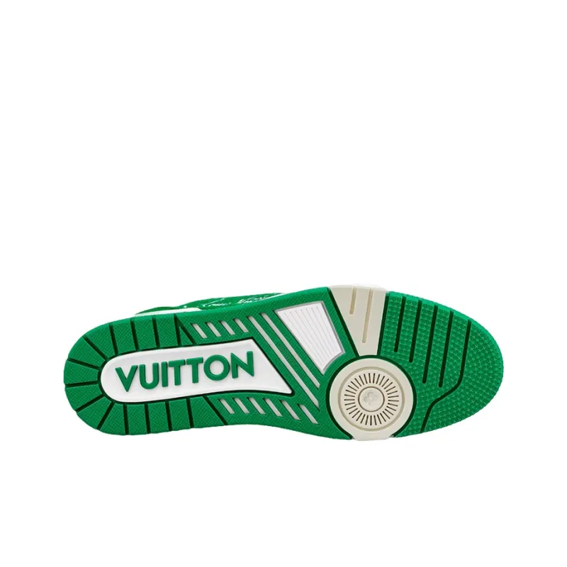LOUIS VUITTON Trainer Green Monogram Textile-4