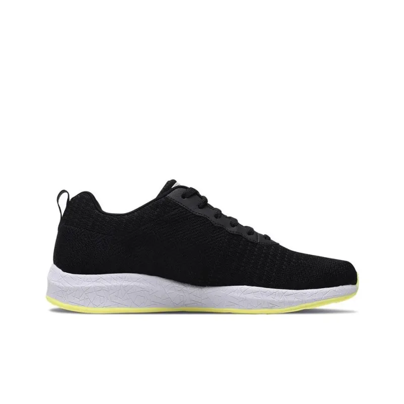 Skechers Burst Binal Cushioning Anti-Slip And Wear-Resistant Low-Top Sports Casual Shoes Black Lemon-1
