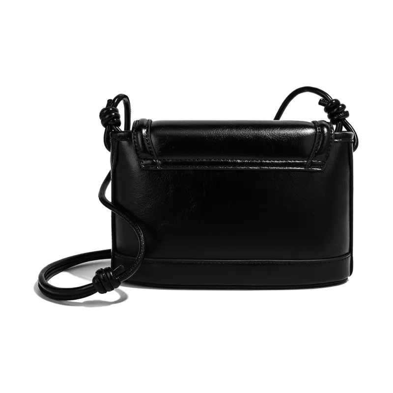 MESUCA Kitty Series PU With Synthetic Leather Crossbody Bag Small Size Women's Black/White/Ecru-7