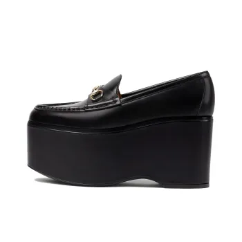 GUCCI Women's Horsebit Platform Loafer 'Black' Women's