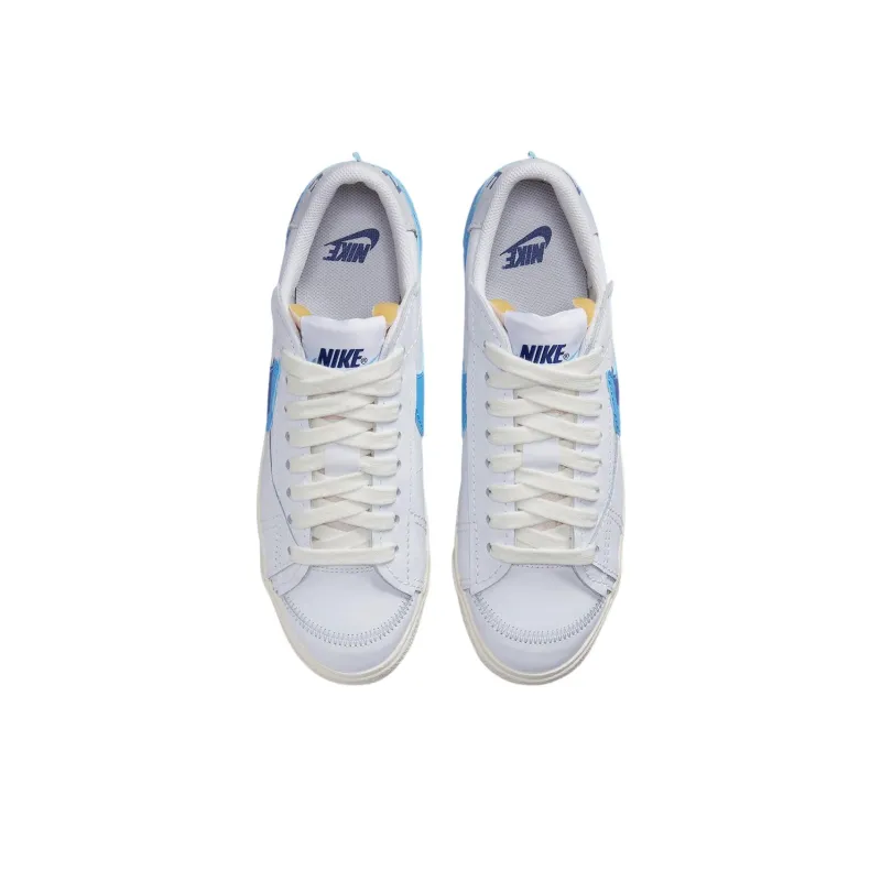 Nike Blazer Low 77 Jumbo Double Swoosh White University Blue-3