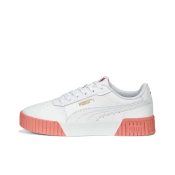 PUMA Carina 2.0 Anti Slip Wear Resistant Low Top Skateboard Shoes Women's White Pink