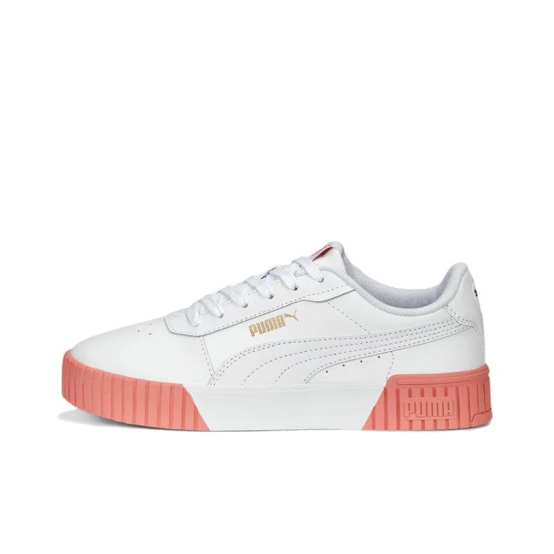 PUMA Carina 2.0 Anti Slip Wear Resistant Low Top Skateboard Shoes Women's White Pink-0